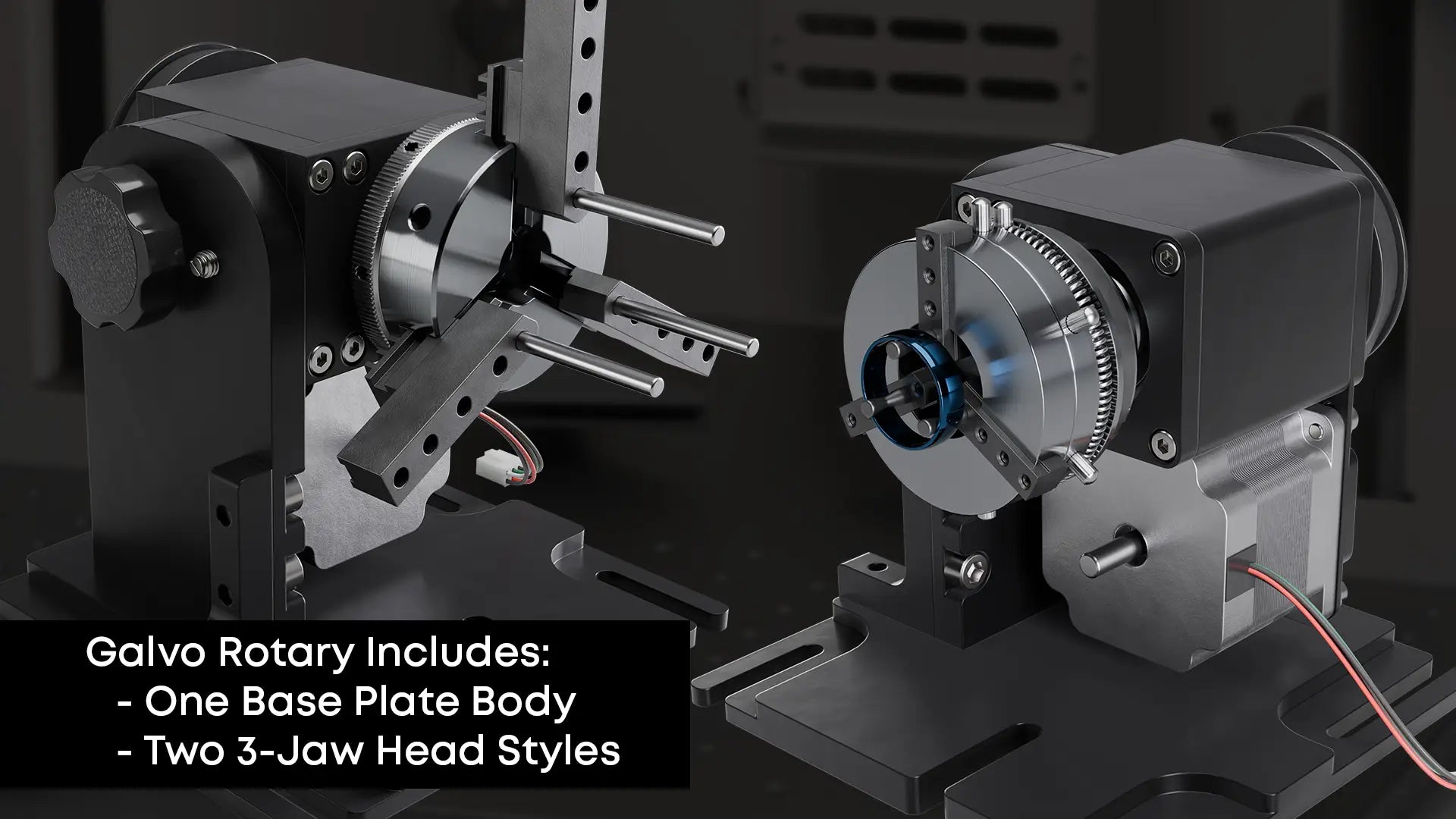 Rotary Attachment: 3-Jaw Chuck - Fusion Galvo G100